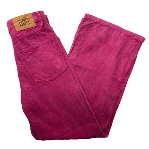 BDG URBAN OUTFITTERS Pink High Wide Corduroy Pant Leg 27 X28 Grunge Preppy Skate